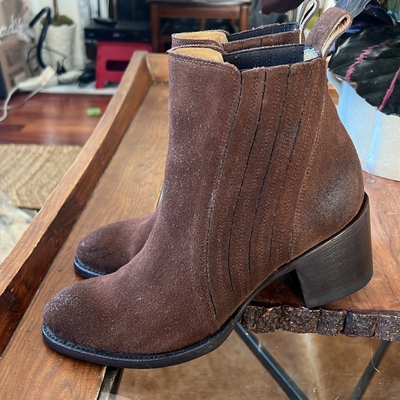 Brown Suede Booties - Picture 3 of 10